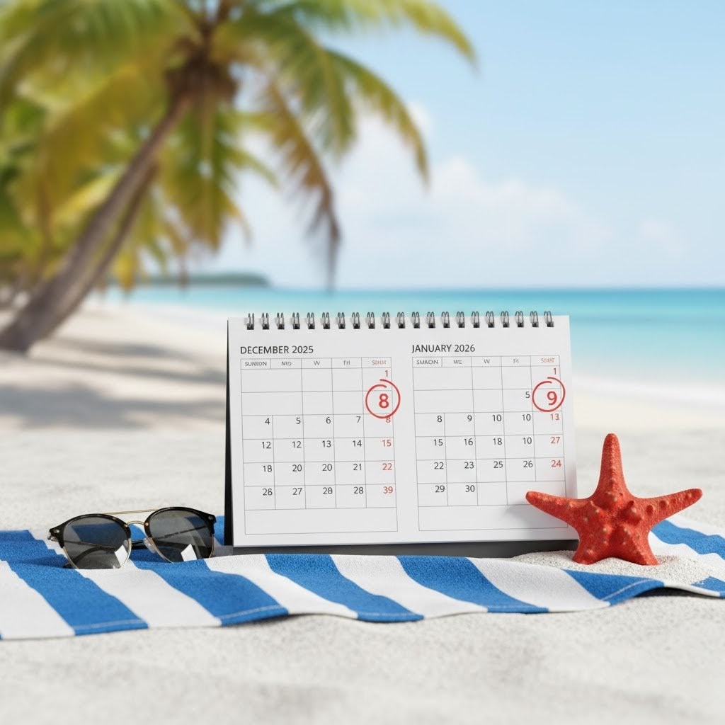 Calendario de Panamá con días libres marcados